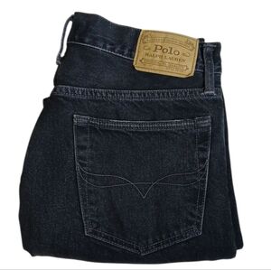 Polo Ralph Lauren Jeans 33x30 The Heritage Straight Fit Button‎ Fly Black